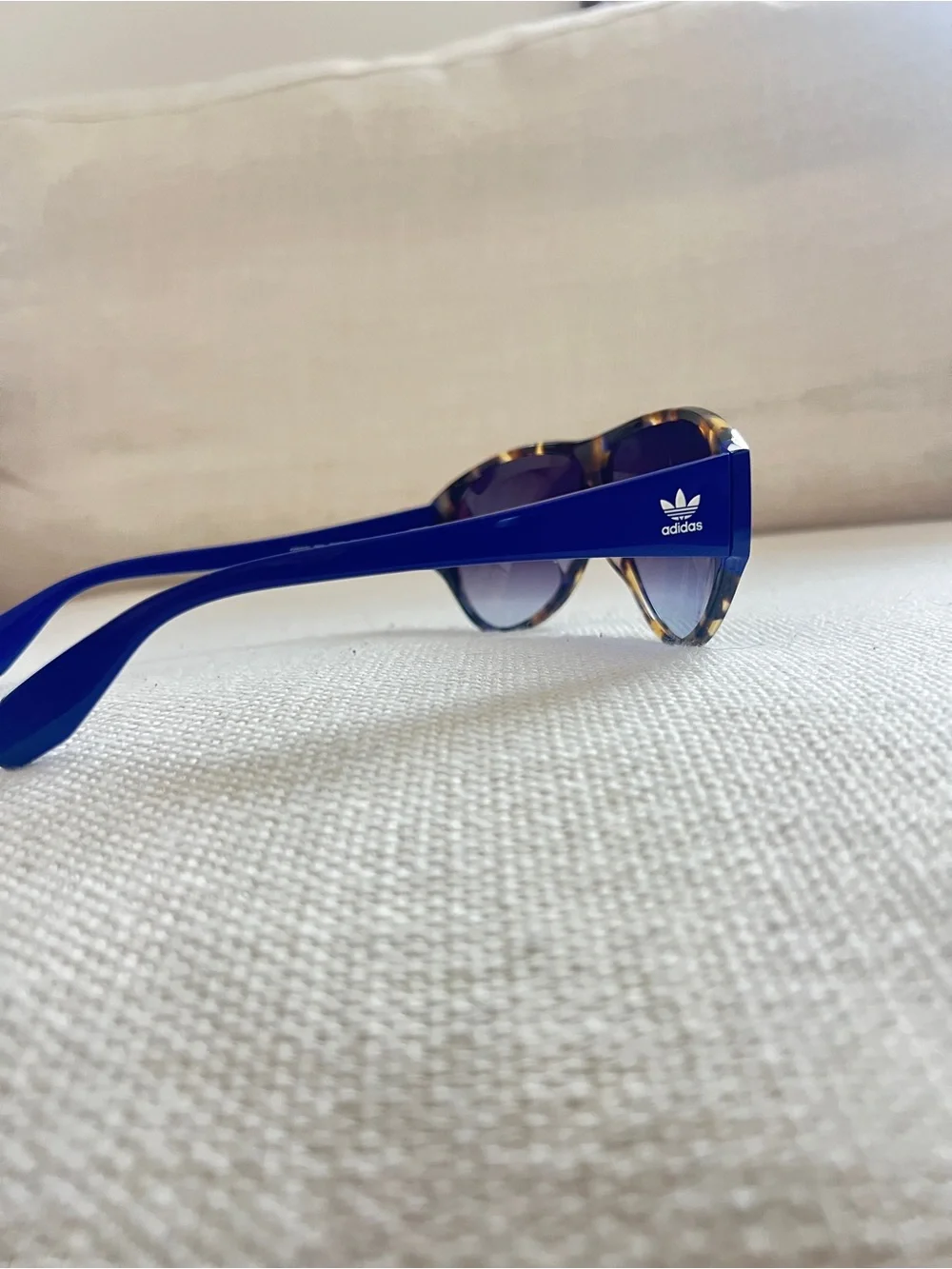 adidas Women's Tortoiseshell Frame Sunglasses with Purple Gradient Lenses